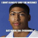 Anthony Davis Surfing the Internet