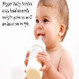 Bigger baby bottles lead to weight gain