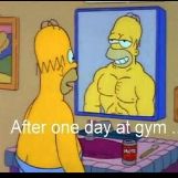 Homer After One Day At the Gym