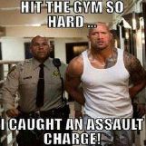 When the Rock goes to the gym
