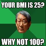 Your BMI is 25? Why Not 100?